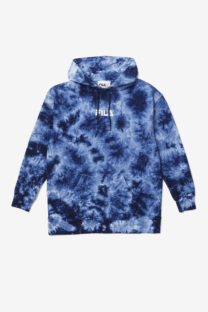 Fila Hoodie Damske Presley Tie Dye Modre - HEPBI2168